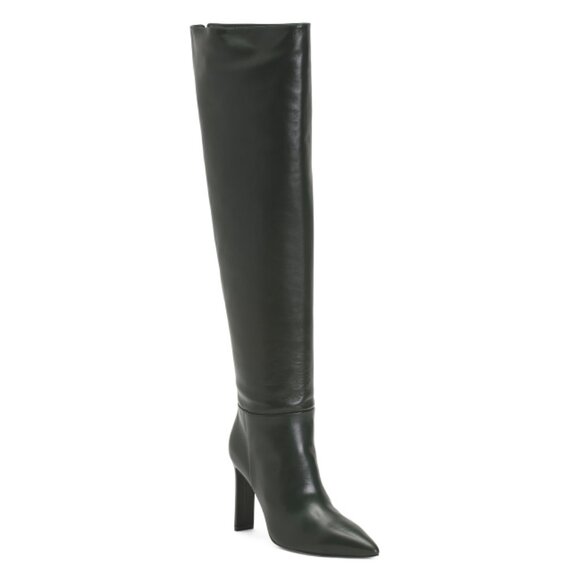 LARROUDE Green Made In Brazil Leather Handmade Jennifer Fisher High Shaft Boots